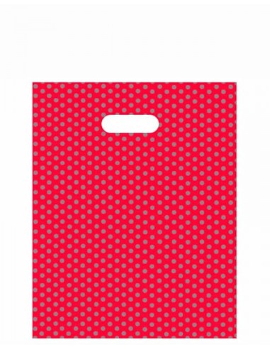 bolsas-de-plastico-rojo-topos-plata-70-reciclado-20x30-cm-paquete-100uds