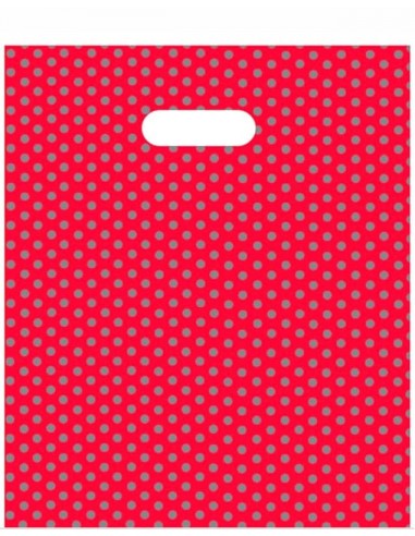 bolsas-de-plastico-rojo-topos-plata-70-reciclado-40x50-cm-paquete-100uds